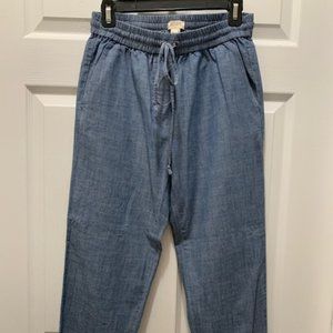 J Crew Women's Soft 100% Cotton Joggers Tie-Waist Cuffed  Size 2